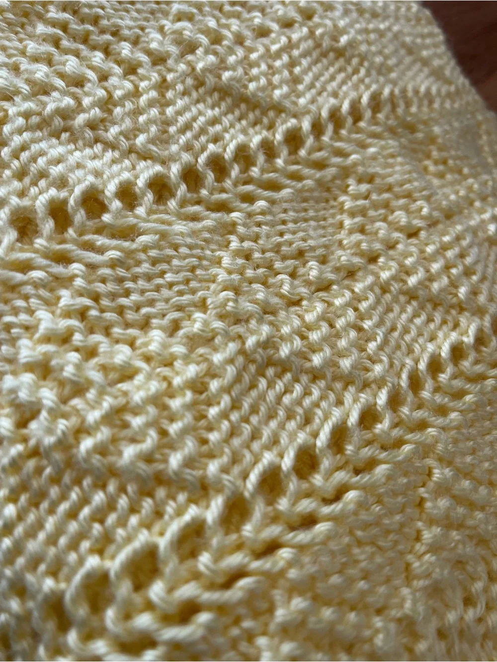 Handmade Crochet Yellow Baby Blanket - 39”x35” Rectangle Bed Throw for Nursery
